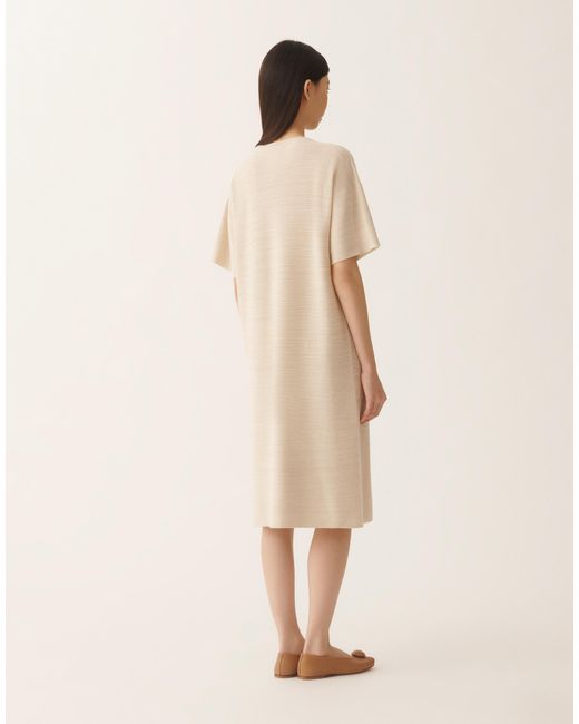 Fabiana Filippi Natural Wool, Cotton, And Lurex Dress, Ivory