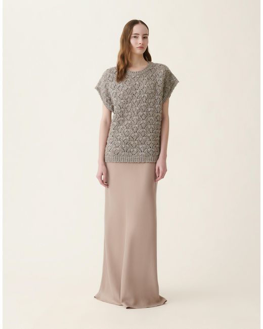 Fabiana Filippi Gray Padded Yarn Sweater