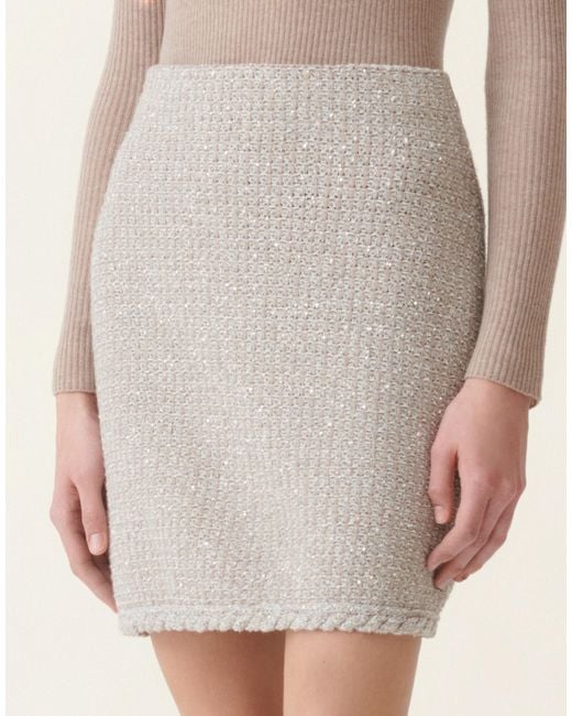 Fabiana Filippi Natural Tweed Miniskirt