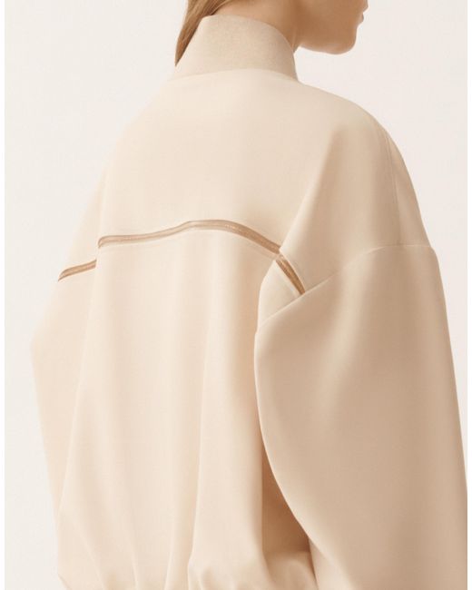 Fabiana Filippi Natural Techno Tailoring Bomber Jacket