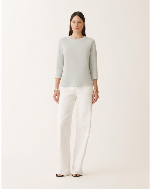 Fabiana Filippi White Pullover Aus Bio-Baumwolle Und Lurex
