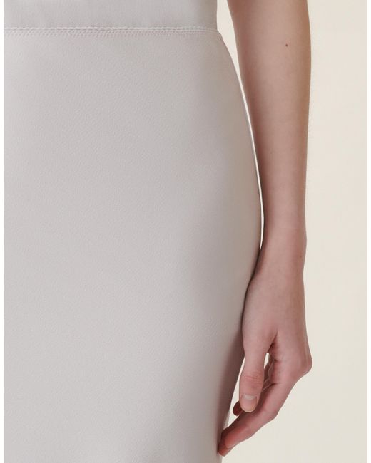 Fabiana Filippi Natural Glossy Enver Satin Skirt