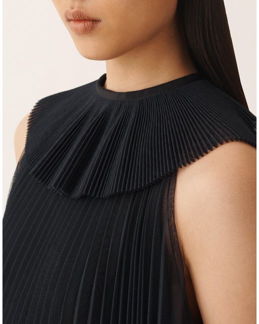 Fabiana Filippi Blue Pleated Tulle Dress