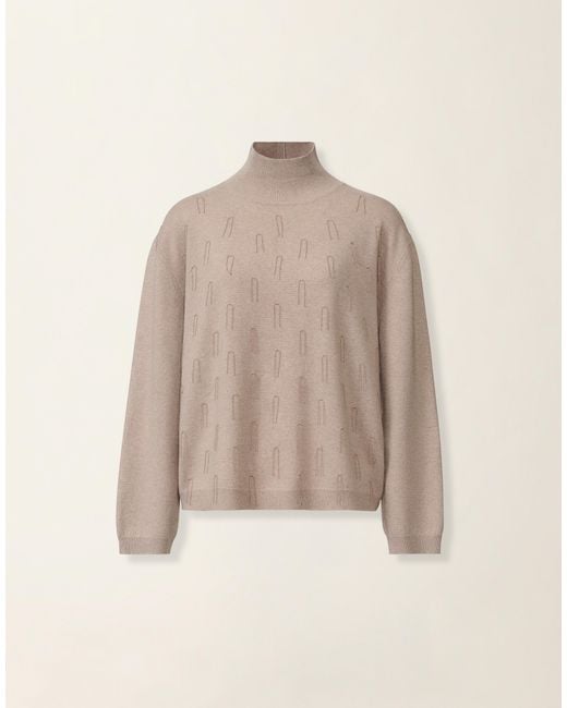 Fabiana Filippi Natural Turtleneck Platinum Sweater