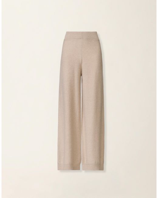 Fabiana Filippi Natural Wool And Silk Trousers With Sequins