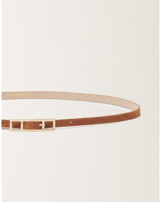 Fabiana Filippi Natural Suede Belt, Wicker