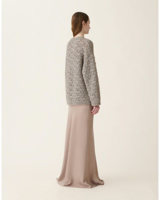 Fabiana Filippi Gray Padded Yarn Sweater