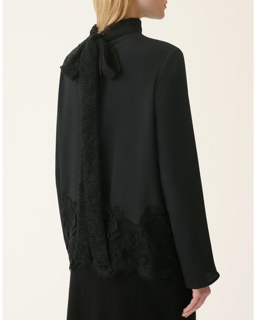 Fabiana Filippi Blue Crêpe De Chine Top