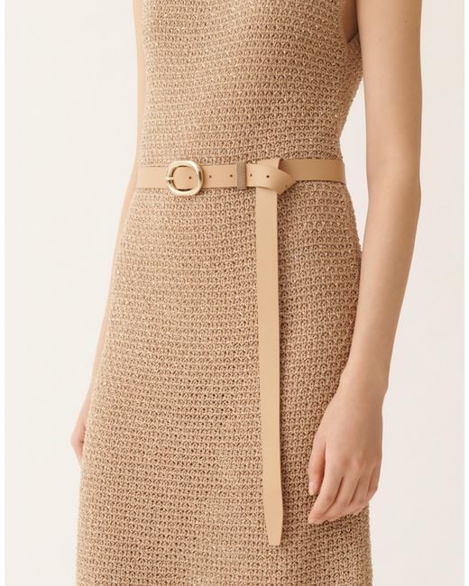 Fabiana Filippi Natural Nappa Leather Belt, Maple
