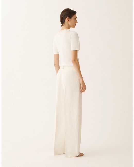 Fabiana Filippi Natural Crepe De Chine Pants