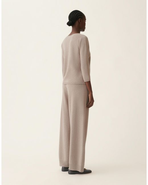 Fabiana Filippi Natural Platinum Sweater With Lurex