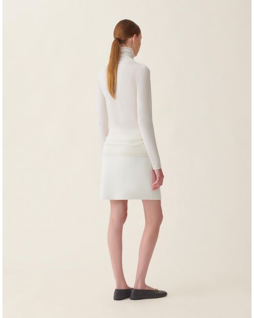 Fabiana Filippi Natural Turtleneck Cashmere And Silk Sweater