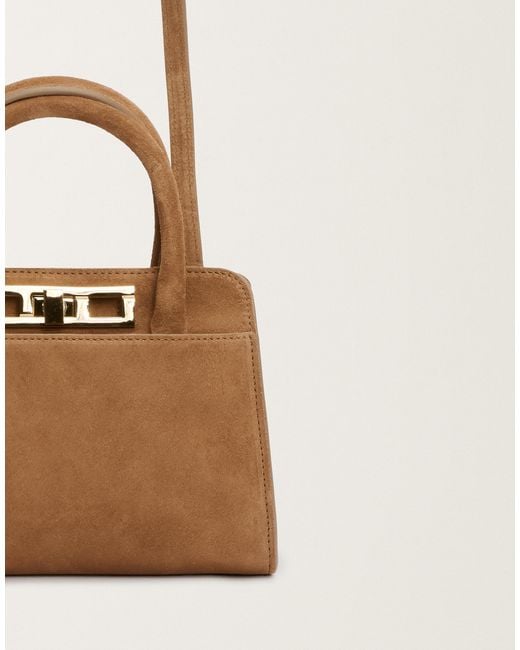 Fabiana Filippi Natural Small Josephine Suede Handbag