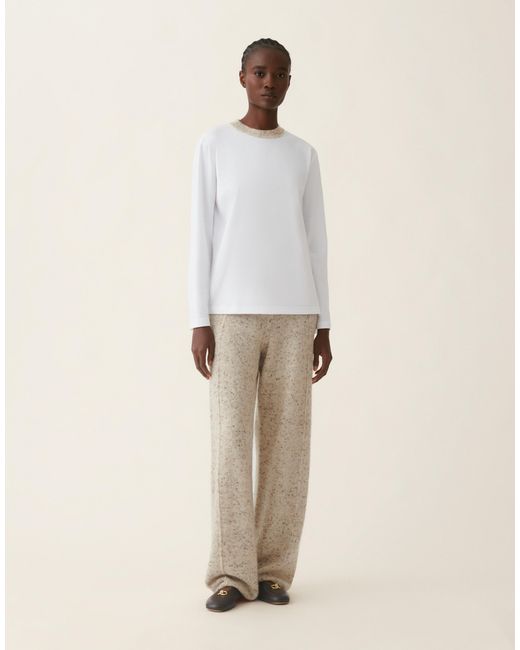 Fabiana Filippi Natural Cotton Jersey T-Shirt