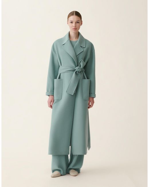 Fabiana Filippi Green Double Wool Coat