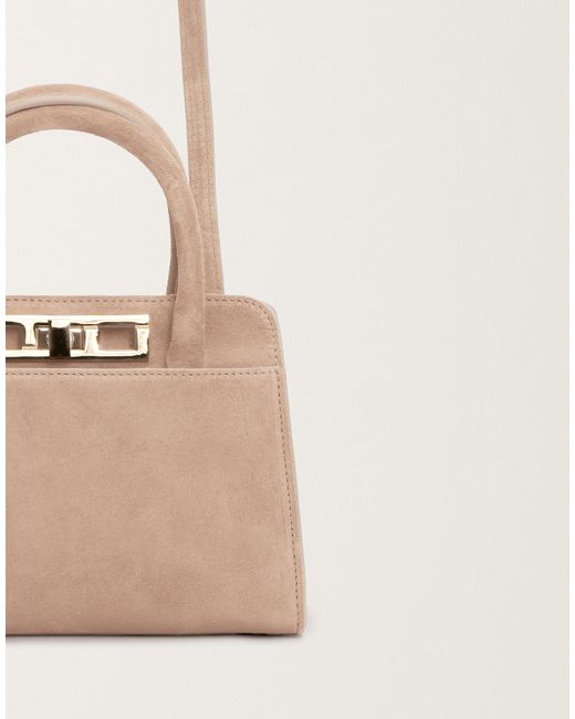 Petit Sac À Main En Daim, Fumée Fabiana Filippi en coloris Natural