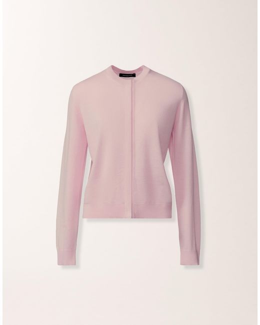 Fabiana Filippi Pink Wool And Cotton Cardigan