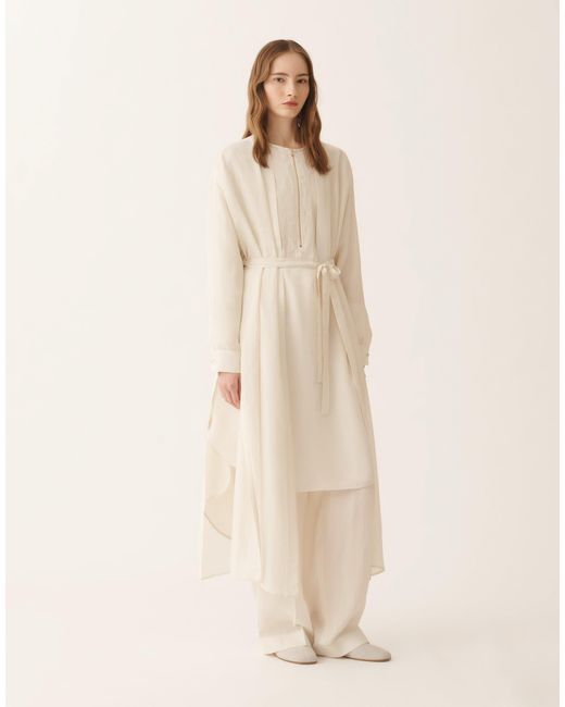 Fabiana Filippi Natural Fluid Midi Dress