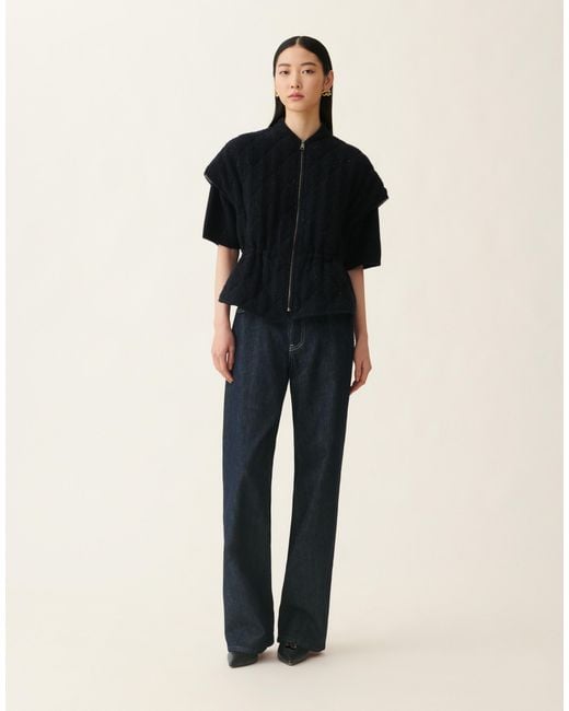 Fabiana Filippi Black Platinum And Sequin Cape