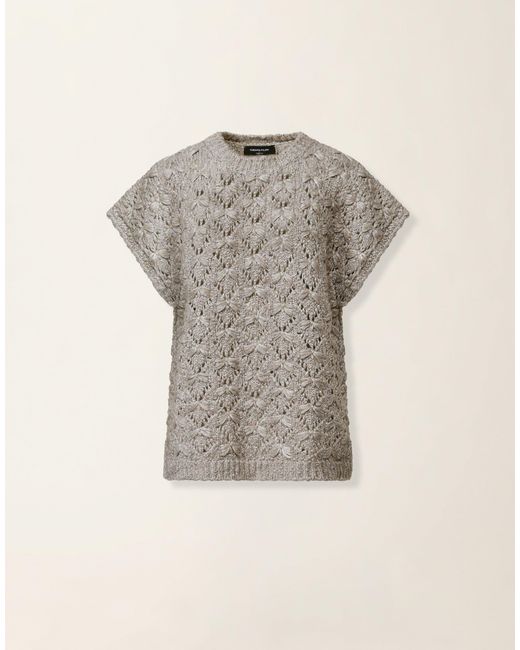 Fabiana Filippi Gray Padded Yarn Sweater