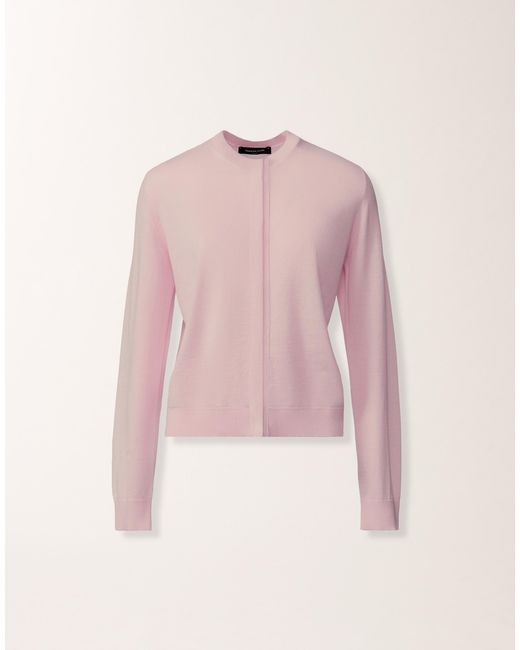 Fabiana Filippi Pink Wool And Cotton Cardigan