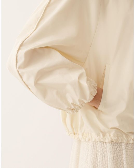 Fabiana Filippi Natural Technical Taffeta Bomber Jacket