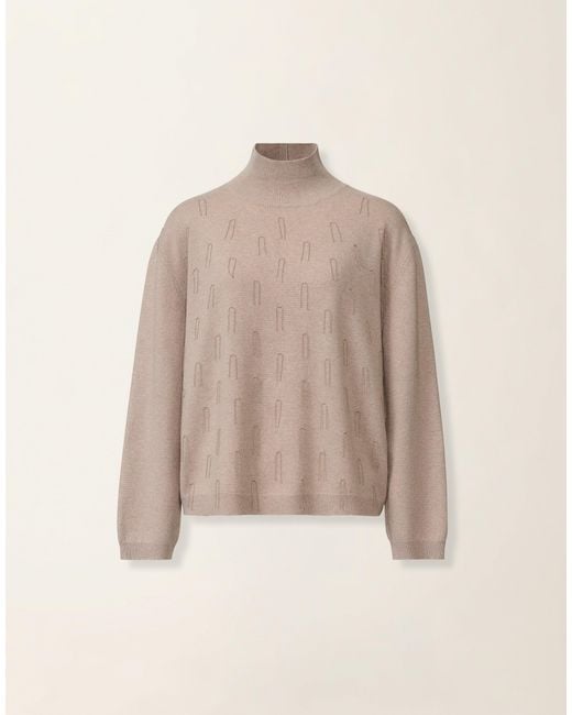 Fabiana Filippi Natural Turtleneck Platinum Sweater
