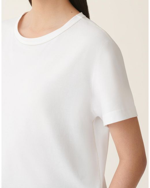 Fabiana Filippi Natural Cotton Jersey T-Shirt