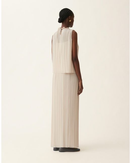 Fabiana Filippi Natural Pleated Top