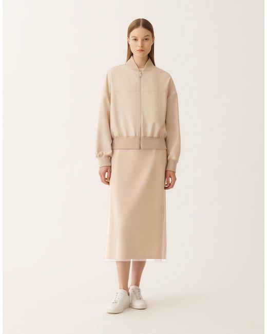 Fabiana Filippi Natural Techno Tailoring Bomber Jacket