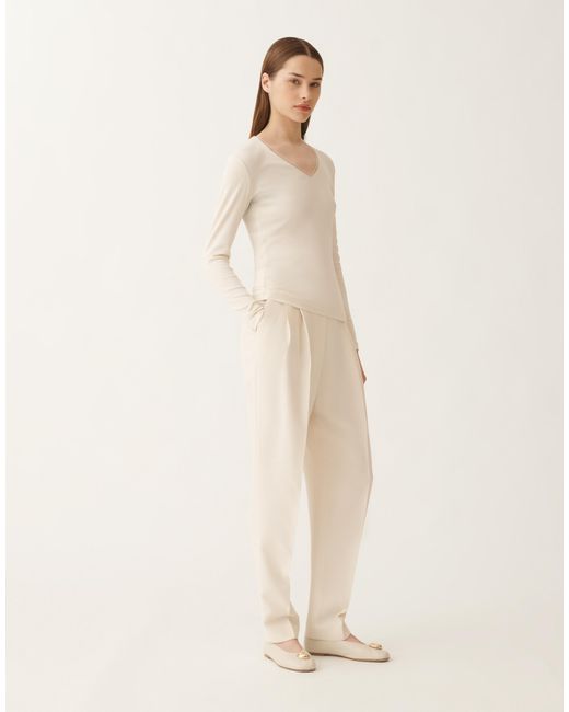 Fabiana Filippi Natural Jersey T-Shirt, Butter