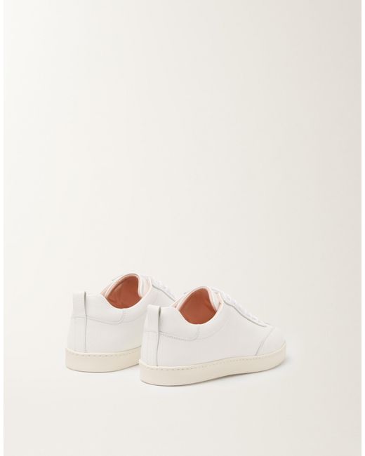 Fabiana Filippi Natural Grain Leather Sneakers, Optic