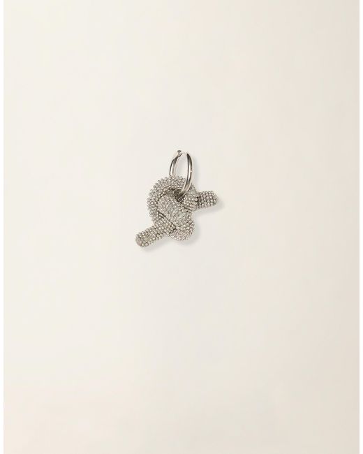 Fabiana Filippi Natural Filo Diamante Knot Earrings, Nickel