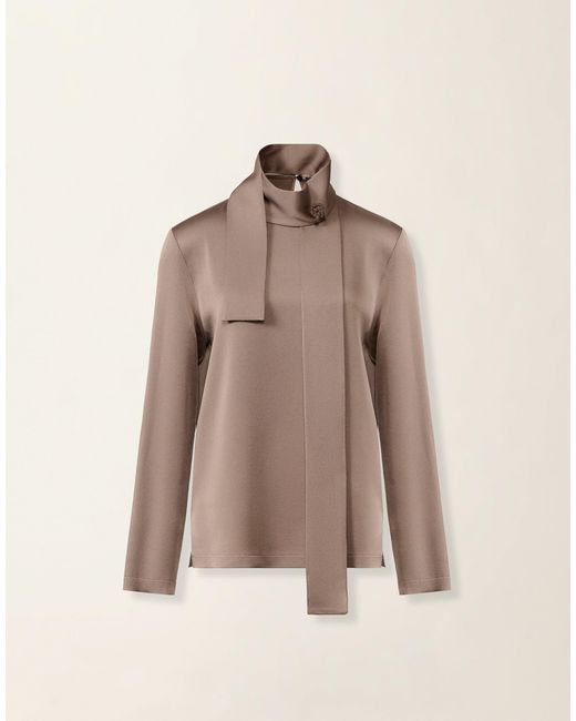 Fabiana Filippi Natural Enver Satin Top, Falcon