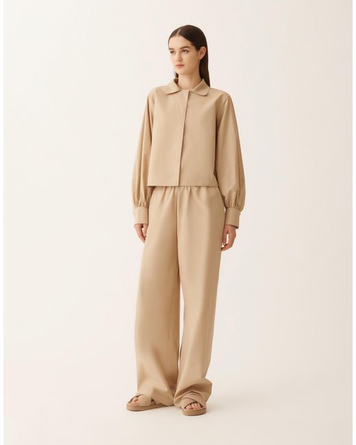 Fabiana Filippi Natural Silk And Cotton Shirt, Maple