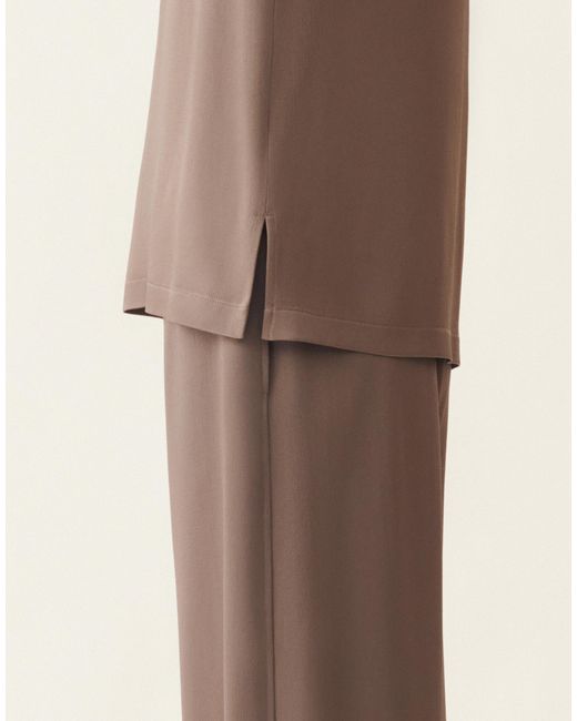 Fabiana Filippi Natural Enver Satin Top, Falcon