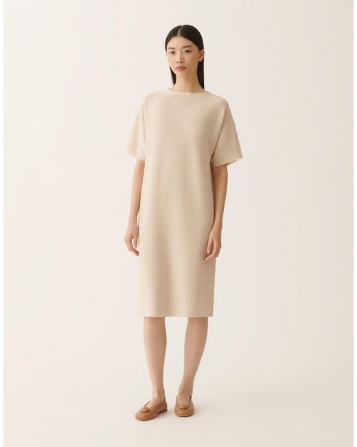 Fabiana Filippi Natural Wool, Cotton, And Lurex Dress, Ivory