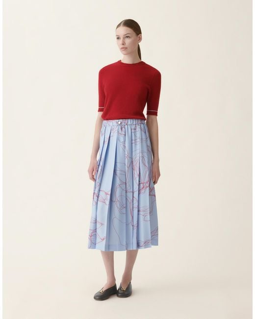 Fabiana Filippi Red Brushed Platinum Sweater
