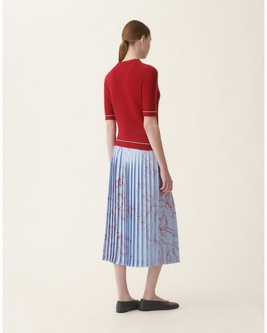 Fabiana Filippi Red Brushed Platinum Sweater