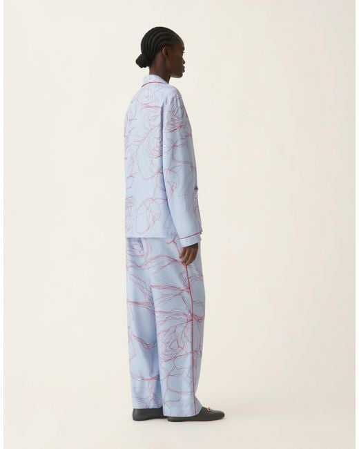 Fabiana Filippi Blue Silk Twill Shirt