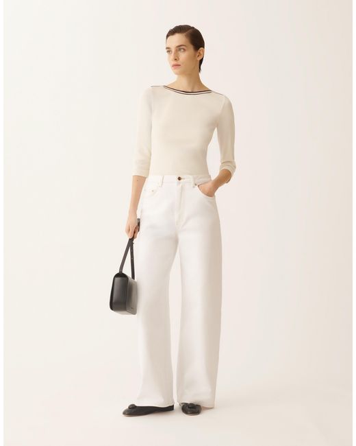 Fabiana Filippi Natural Marinière T-Shirt