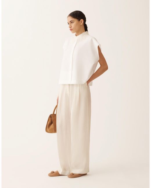 Fabiana Filippi Natural Sleeveless Shirt