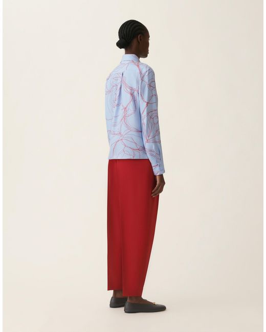 Fabiana Filippi Blue Silk Twill Shirt