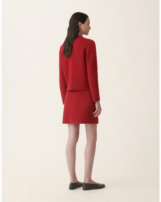 Fabiana Filippi Red Merino Wool Cardigan