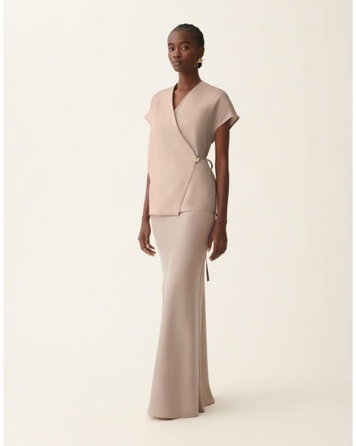 Fabiana Filippi Natural Long Fluid Skirt