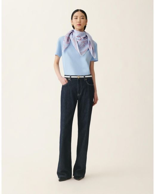 Fabiana Filippi Blue Cotton Jersey T-Shirt