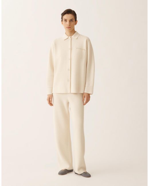 Fabiana Filippi Natural Wool And Cotton Shirt, Butter