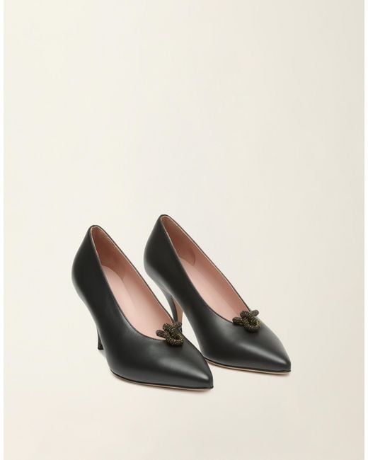 Fabiana Filippi Natural Nappa Leather Pumps