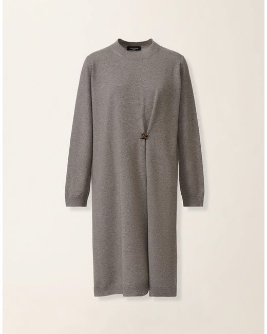 Fabiana Filippi Gray Platinum Midi Dress
