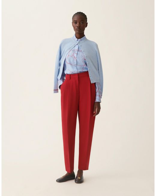 Fabiana Filippi Blue Silk Twill Shirt